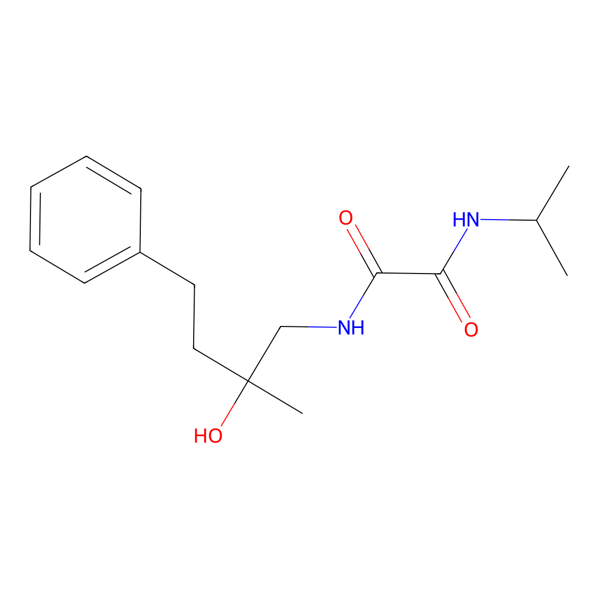 N1-(2-hydroxy-2-methyl-4-phenylbutyl)-N2-isopropyloxalamide molecular structure, CAS 1286718-35-1