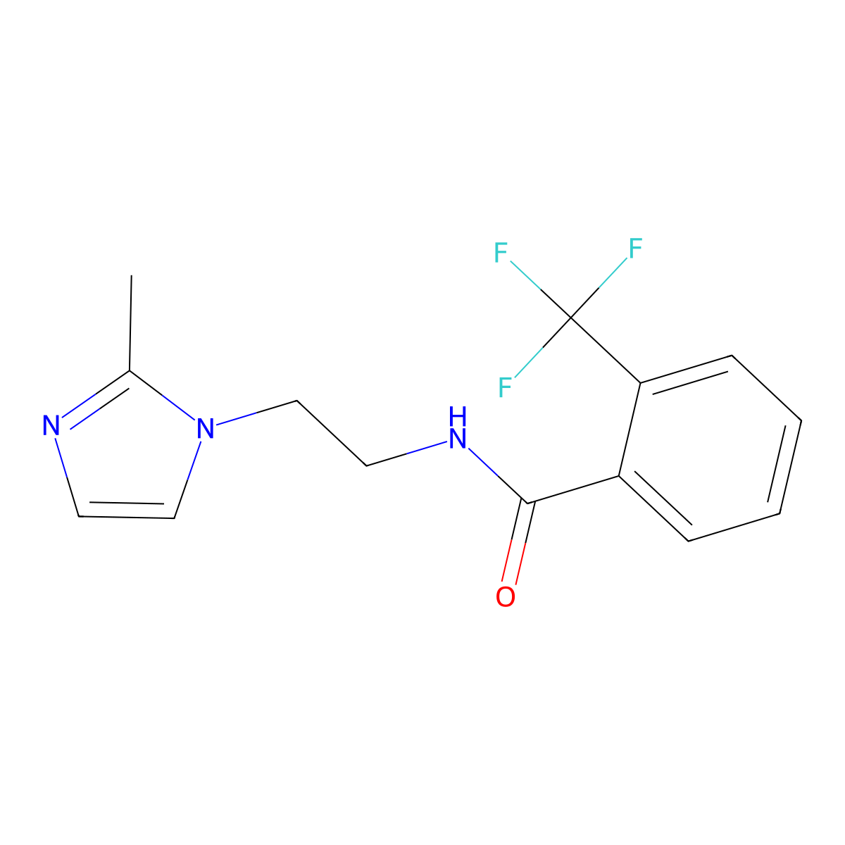 N-[2-(2-methyl-1H-imidazol-1-yl)ethyl]-2-(trifluoromethyl)benzamide molecular structure, CAS 1286718-58-8