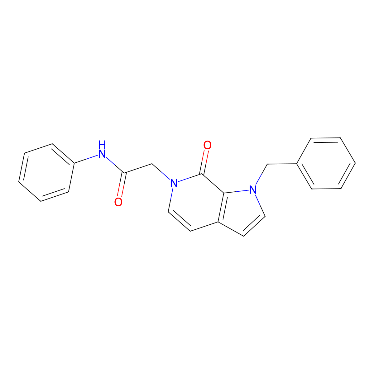 2-(1-benzyl-7-oxo-1H-pyrrolo[2,3-c]pyridin-6(7H)-yl)-N-phenylacetamide molecular structure, CAS 1286719-19-4