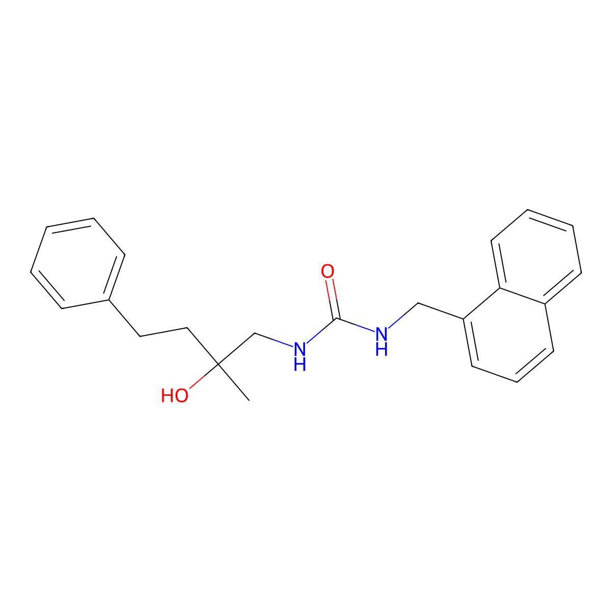 1-(2-Hydroxy-2-methyl-4-phenylbutyl)-3-(naphthalen-1-ylmethyl)urea molecular structure, CAS 1286719-85-4