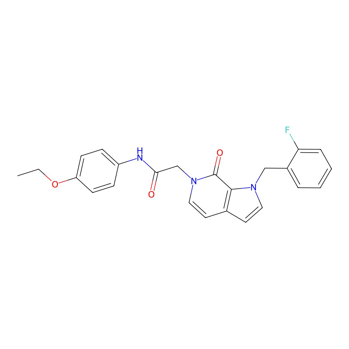 N-(4-ethoxyphenyl)-2-{1-[(2-fluorophenyl)methyl]-7-oxo-1H,6H,7H-pyrrolo[2,3-c]pyridin-6-yl}acetamide molecular structure, CAS 1286719-86-5