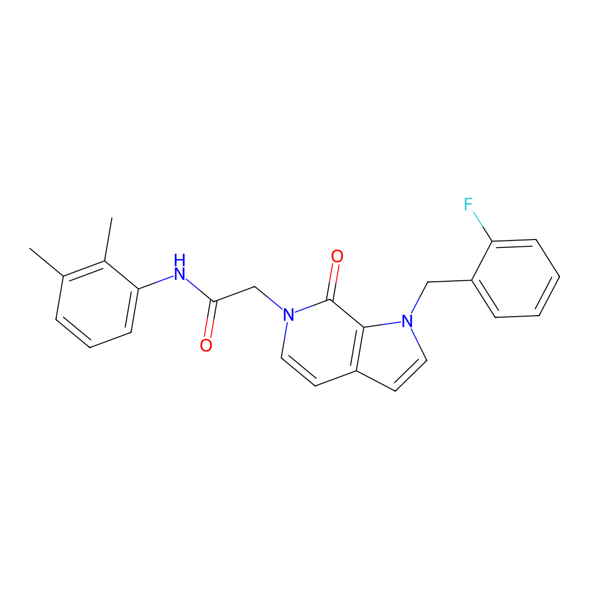 N-(2,3-dimethylphenyl)-2-{1-[(2-fluorophenyl)methyl]-7-oxo-1H,6H,7H-pyrrolo[2,3-c]pyridin-6-yl}acetamide molecular structure, CAS 1286719-90-1