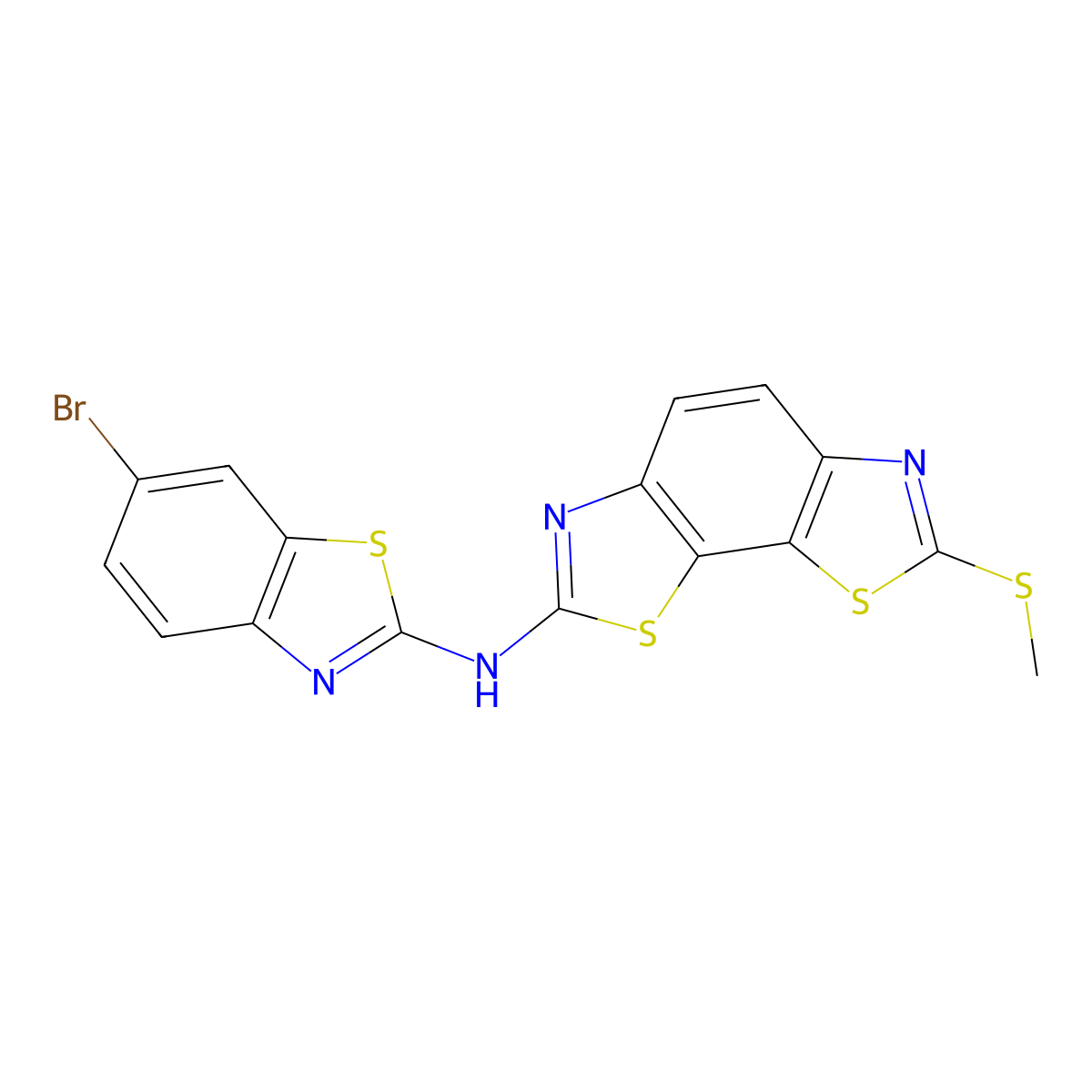 N-(6-bromo-1,3-benzothiazol-2-yl)-11-(methylsulfanyl)-3,12-dithia-5,10-diazatricyclo[7.3.0.0^{2,6}]dodeca-1(9),2(6),4,7,10-pentaen-4-amine molecular structure, CAS 1286720-04-4