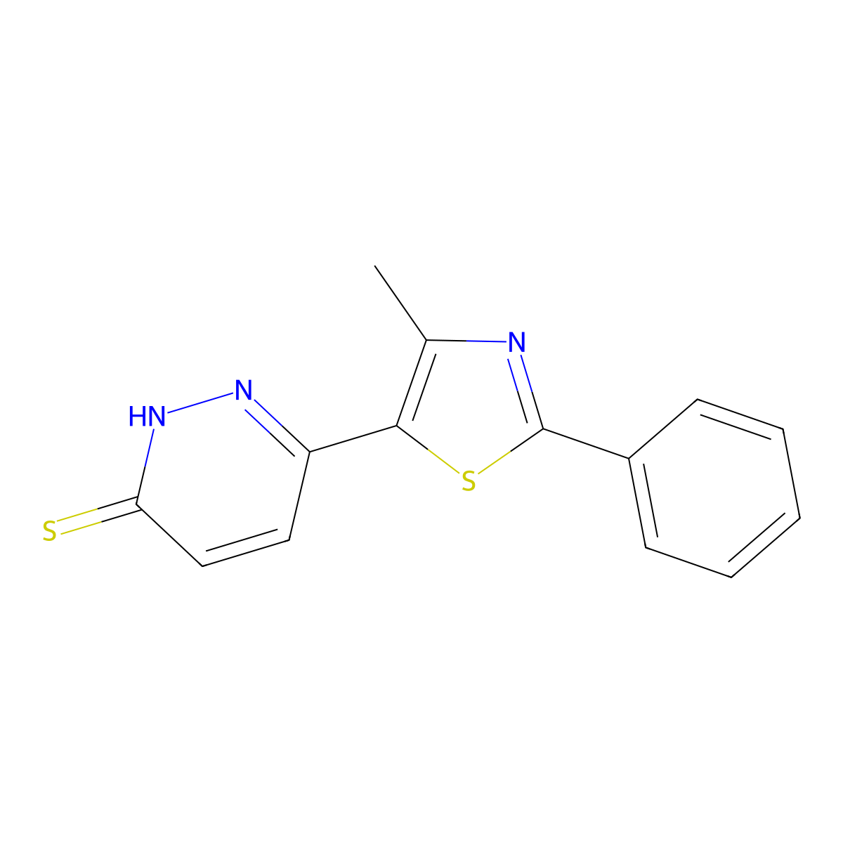6-(4-Methyl-2-phenylthiazol-5-yl)pyridazine-3-thiol molecular structure, CAS 1286720-16-8