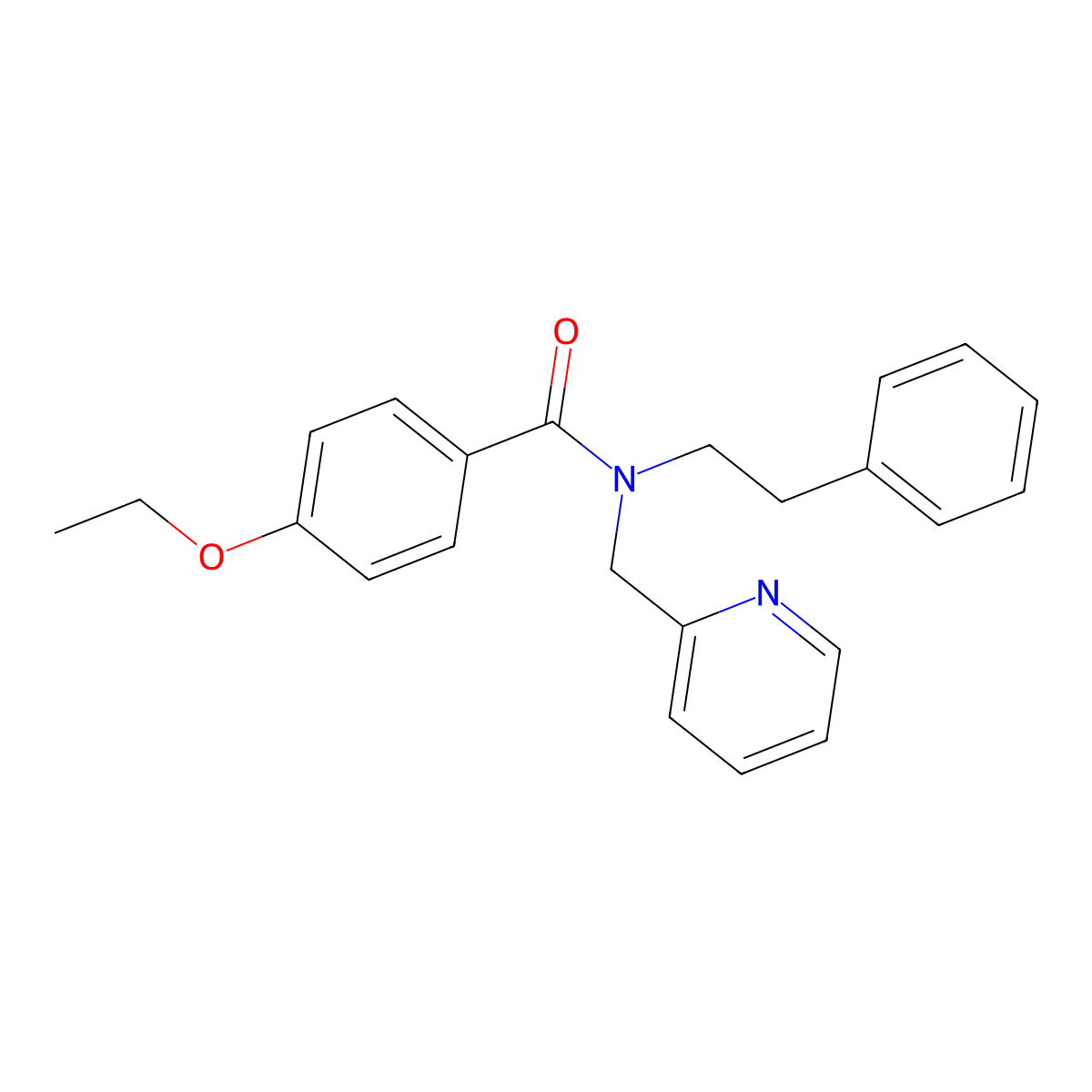 4-ethoxy-N-phenethyl-N-(pyridin-2-ylmethyl)benzamide molecular structure, CAS 1286720-28-2