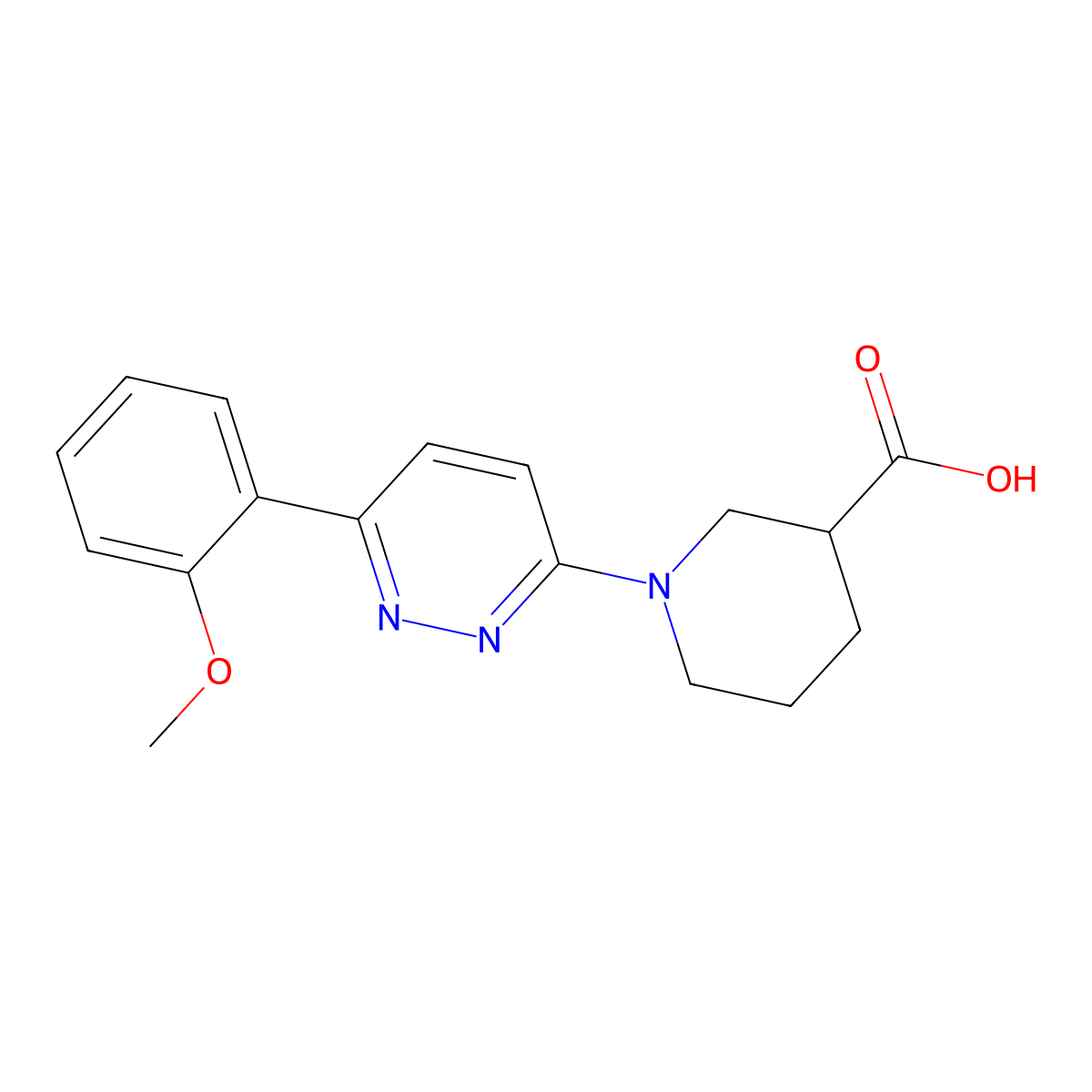 1-[6-(2-Methoxyphenyl)pyridazin-3-yl]piperidine-3-carboxylic acid molecular structure, CAS 1286720-37-3