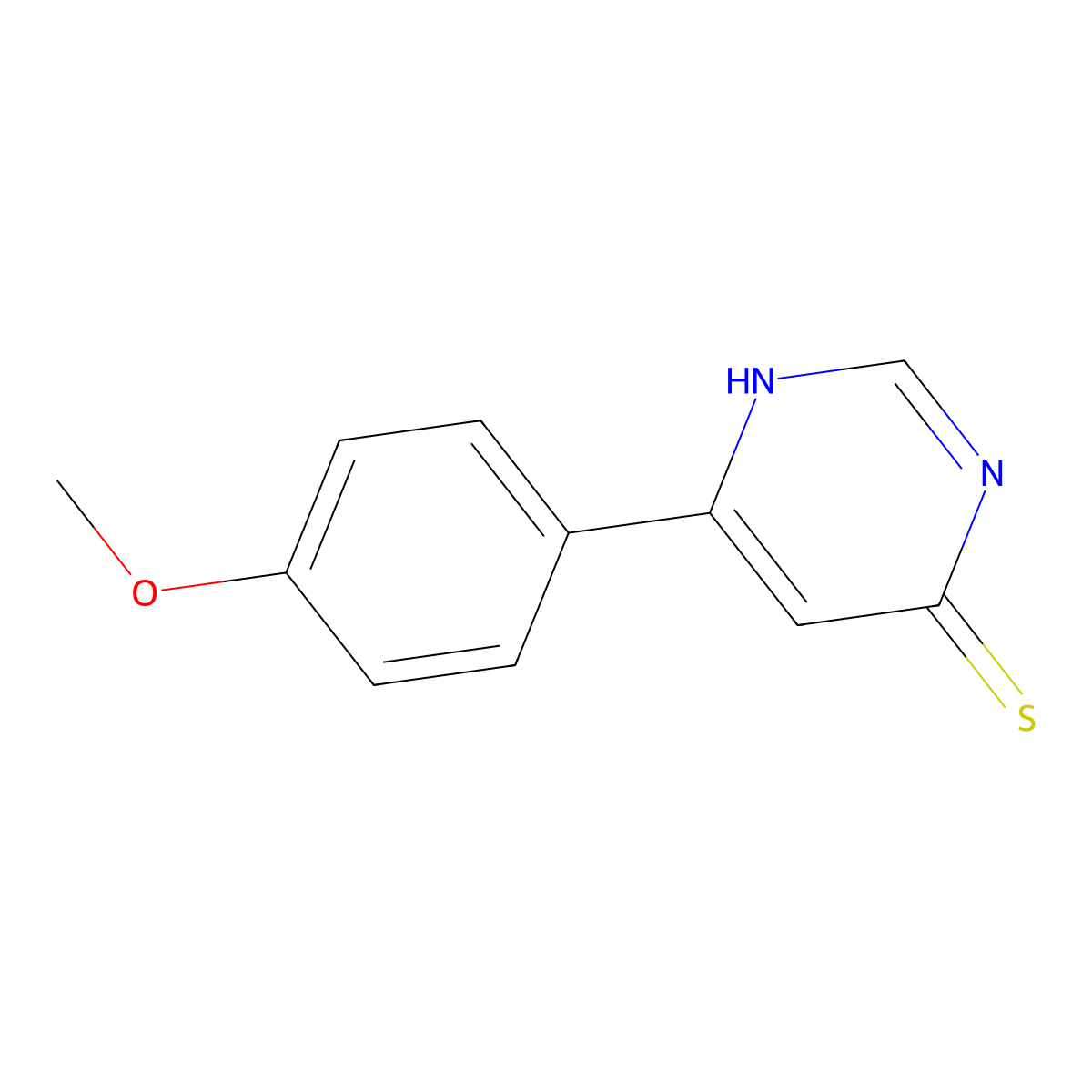 6-(4-Methoxyphenyl)pyrimidine-4-thiol molecular structure, CAS 1286721-07-0
