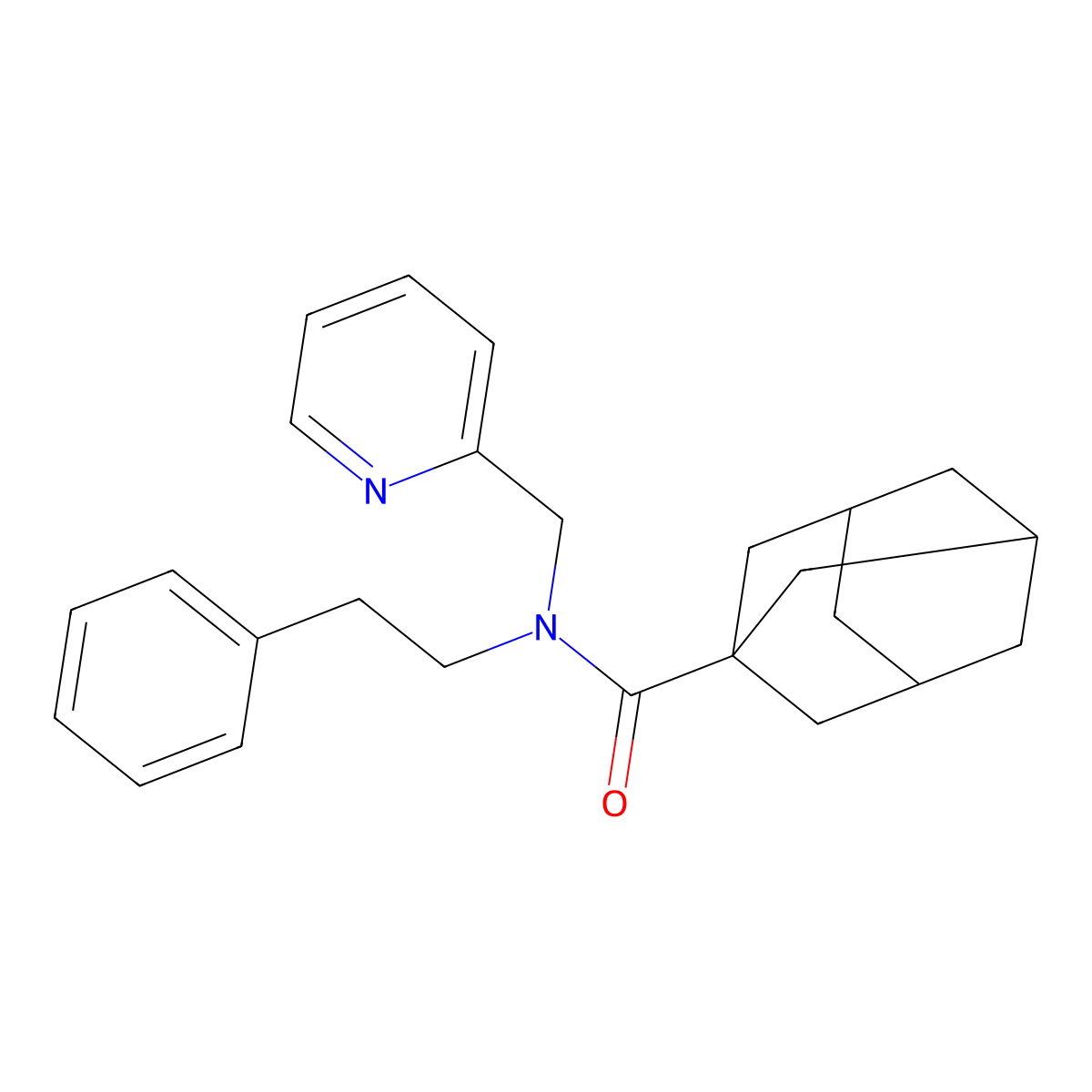 N-(2-phenylethyl)-N-[(pyridin-2-yl)methyl]adamantane-1-carboxamide molecular structure, CAS 1286721-37-6