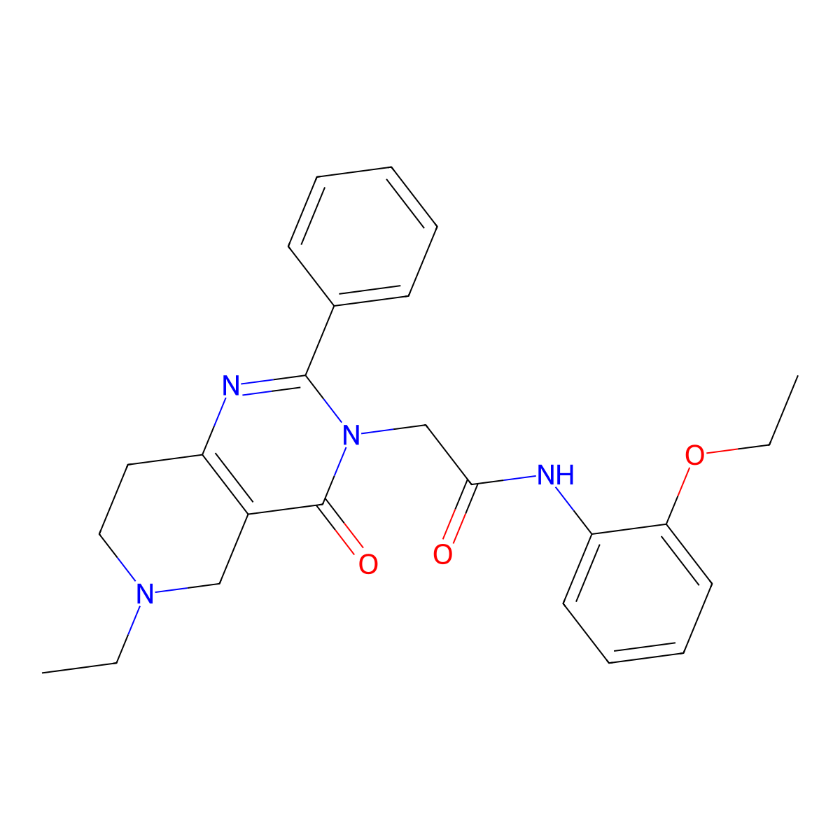 N-(2-ethoxyphenyl)-2-(6-ethyl-4-oxo-2-phenyl-5,6,7,8-tetrahydropyrido[4,3-d]pyrimidin-3(4H)-yl)acetamide molecular structure, CAS 1286721-43-4