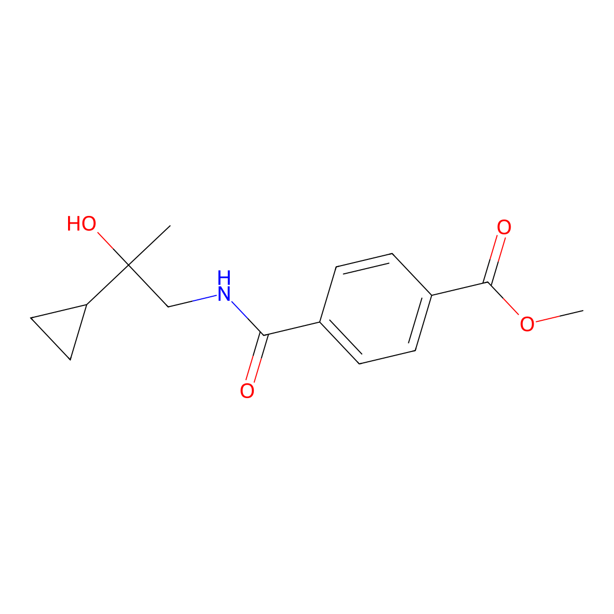Methyl 4-[(2-cyclopropyl-2-hydroxypropyl)carbamoyl]benzoate molecular structure, CAS 1286721-83-2