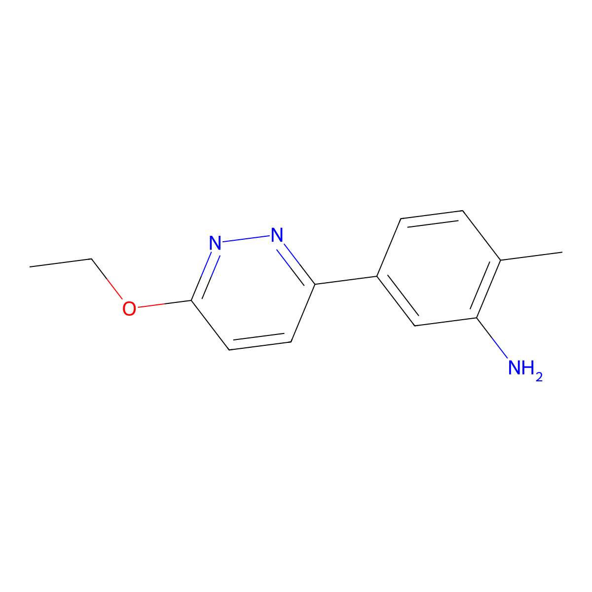 5-(6-Ethoxypyridazin-3-yl)-2-methylaniline molecular structure, CAS 1286721-98-9