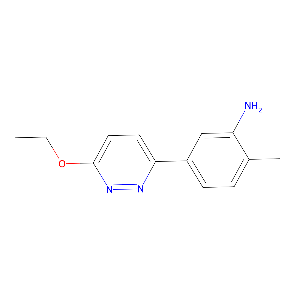 5-(6-Ethoxypyridazin-3-yl)-2-methylaniline molecular structure, CAS 1286721-98-9