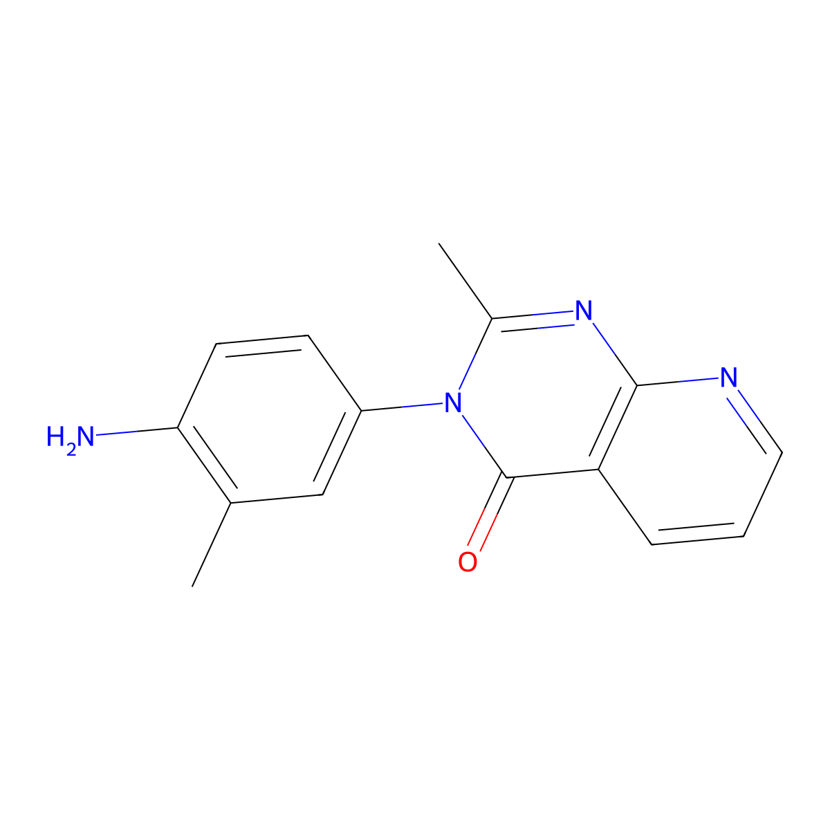 3-(4-amino-3-methylphenyl)-2-methylpyrido[2,3-d]pyrimidin-4(3H)-one molecular structure, CAS 1286722-24-4
