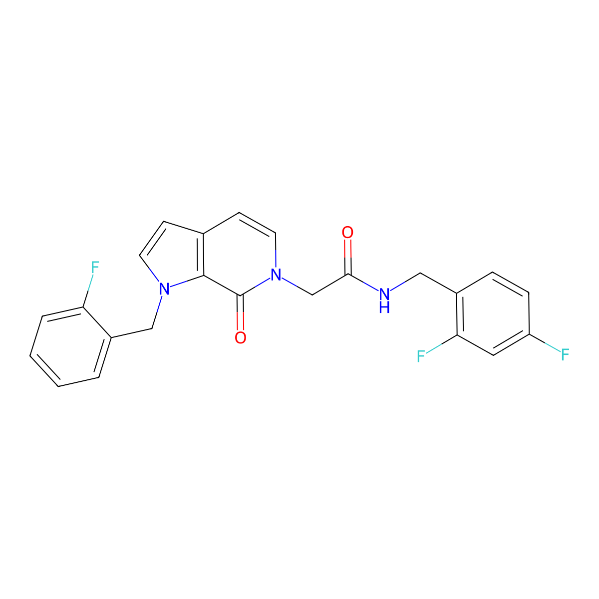 N-[(2,4-difluorophenyl)methyl]-2-{1-[(2-fluorophenyl)methyl]-7-oxo-1H,6H,7H-pyrrolo[2,3-c]pyridin-6-yl}acetamide molecular structure, CAS 1286722-35-7