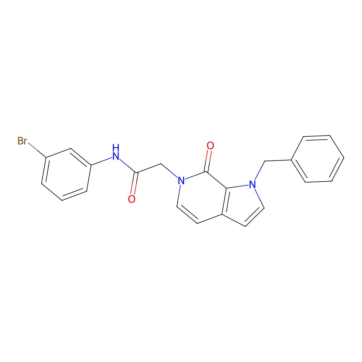 2-(1-benzyl-7-oxo-1H-pyrrolo[2,3-c]pyridin-6(7H)-yl)-N-(3-bromophenyl)acetamide molecular structure, CAS 1286722-39-1