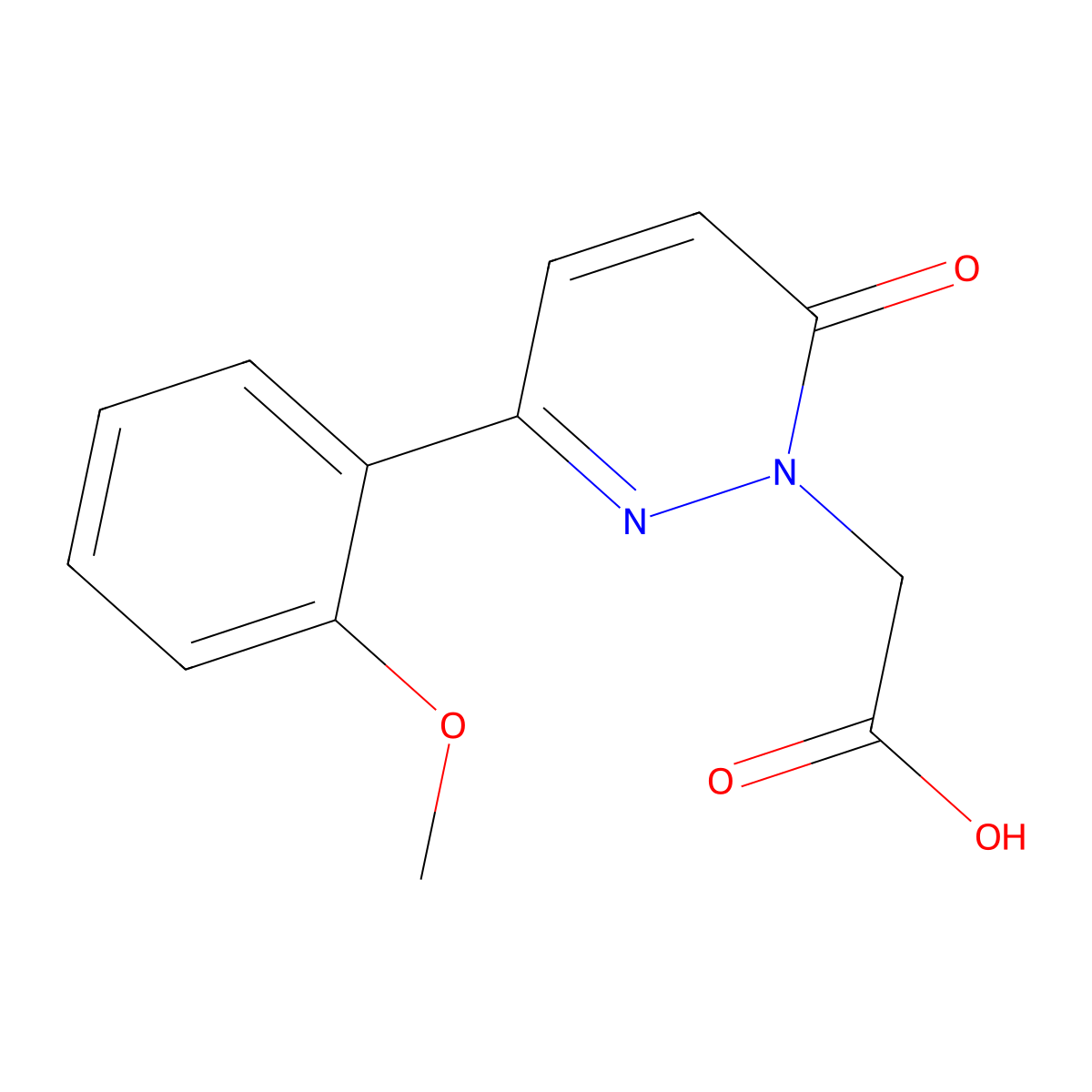 2-(3-(2-methoxyphenyl)-6-oxopyridazin-1(6H)-yl)acetic acid molecular structure, CAS 1286724-41-1