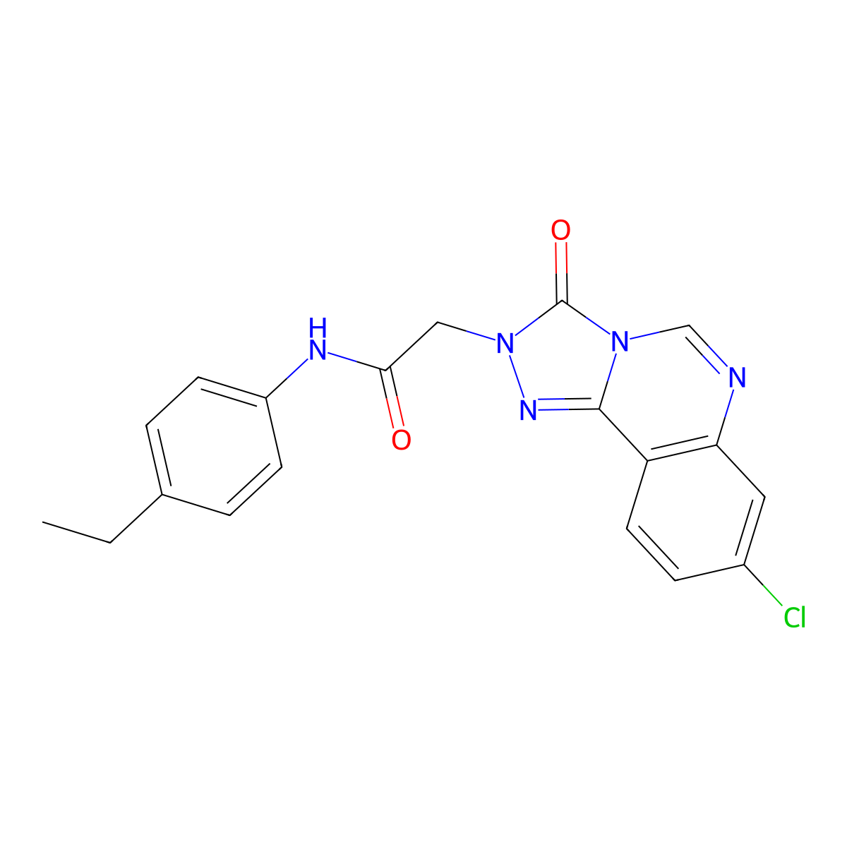 2-(8-chloro-3-oxo-[1,2,4]triazolo[4,3-c]quinazolin-2(3H)-yl)-N-(4-ethylphenyl)acetamide molecular structure, CAS 1286724-68-2