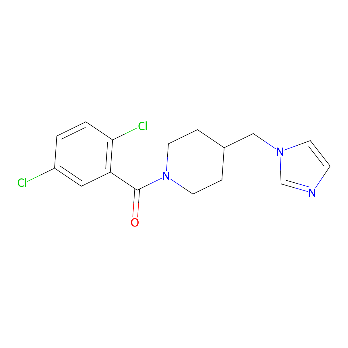 (4-((1H-imidazol-1-yl)methyl)piperidin-1-yl)(2,5-dichlorophenyl)methanone molecular structure, CAS 1286725-11-8