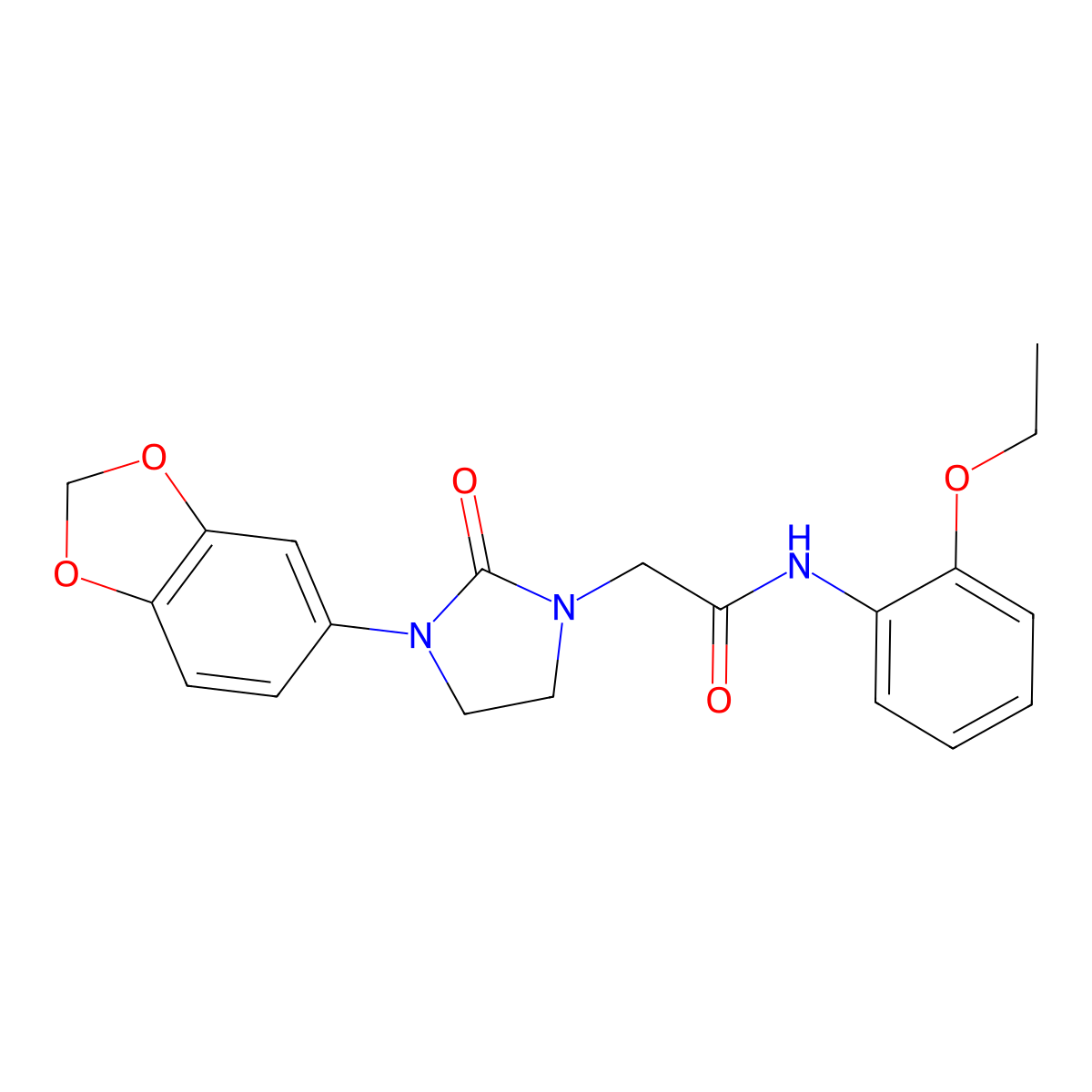 2-(3-(benzo[d][1,3]dioxol-5-yl)-2-oxoimidazolidin-1-yl)-N-(2-ethoxyphenyl)acetamide molecular structure, CAS 1286725-12-9