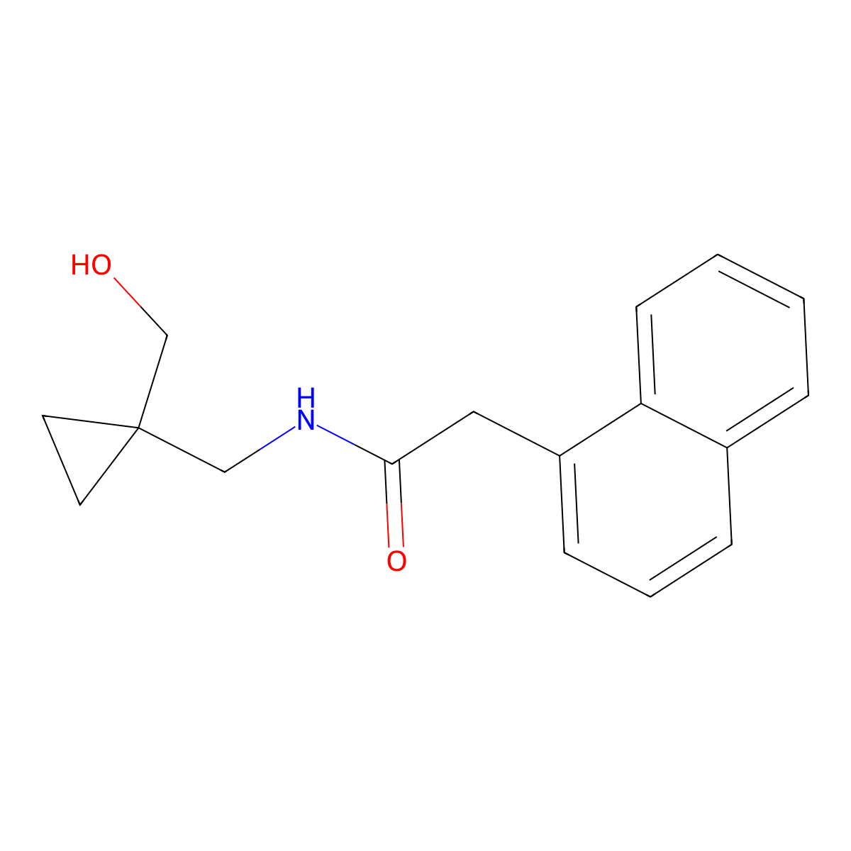 N-((1-(hydroxymethyl)cyclopropyl)methyl)-2-(naphthalen-1-yl)acetamide molecular structure, CAS 1286725-96-9