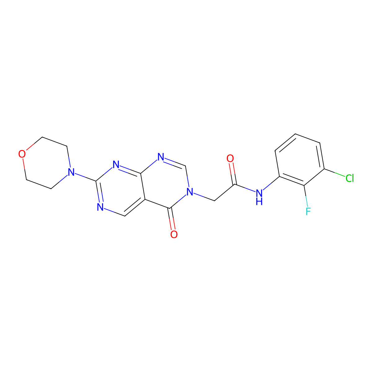 N-(3-chloro-2-fluorophenyl)-2-(7-morpholino-4-oxopyrimido[4,5-d]pyrimidin-3(4H)-yl)acetamide molecular structure, CAS 1286726-03-1