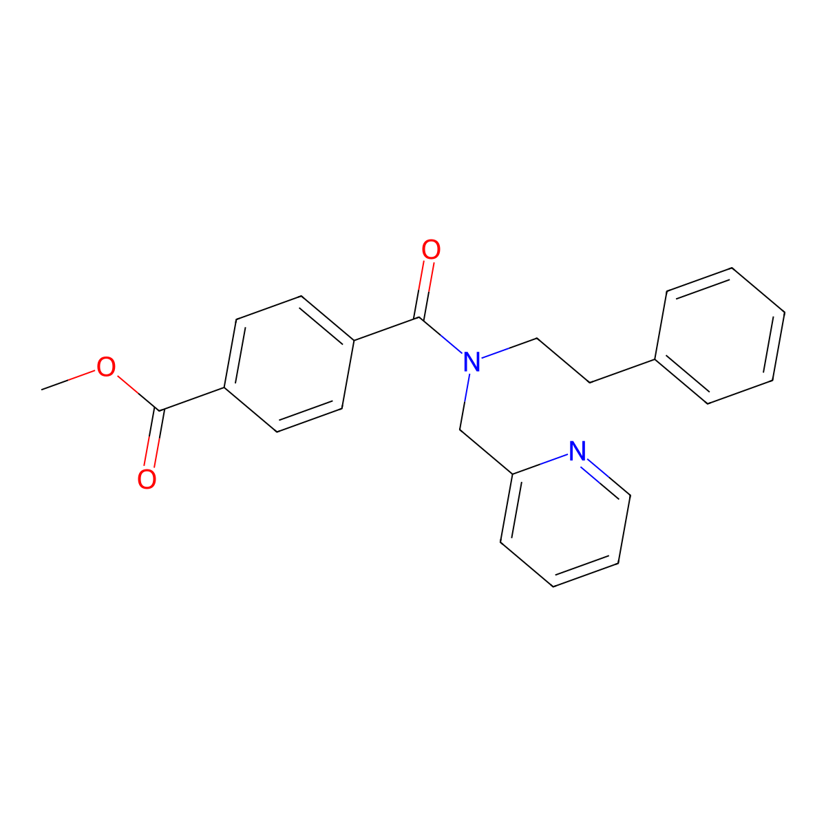 Methyl 4-(phenethyl(pyridin-2-ylmethyl)carbamoyl)benzoate molecular structure, CAS 1286726-56-4