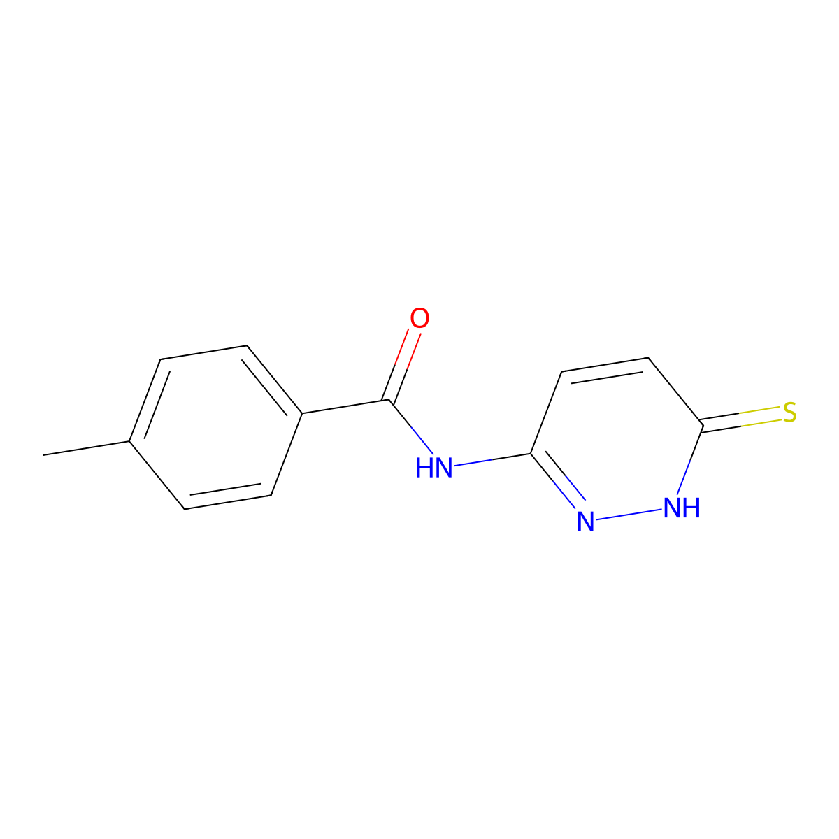 4-Methyl-N-(6-sulfanylpyridazin-3-yl)benzamide molecular structure, CAS 1286726-62-2