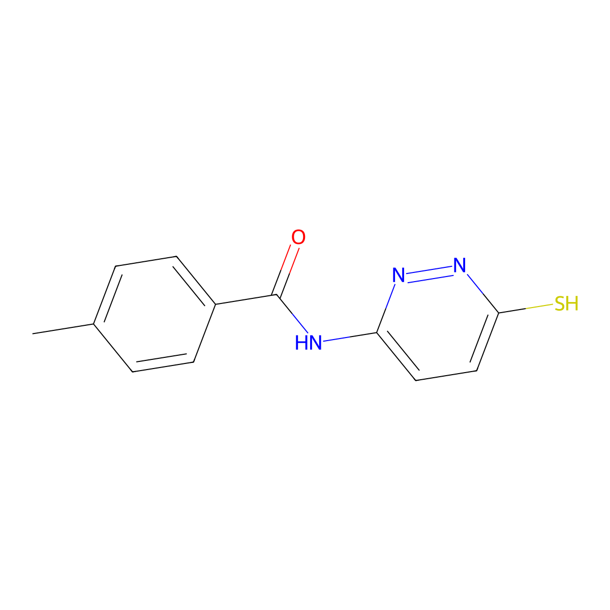 4-Methyl-N-(6-sulfanylpyridazin-3-yl)benzamide molecular structure, CAS 1286726-62-2
