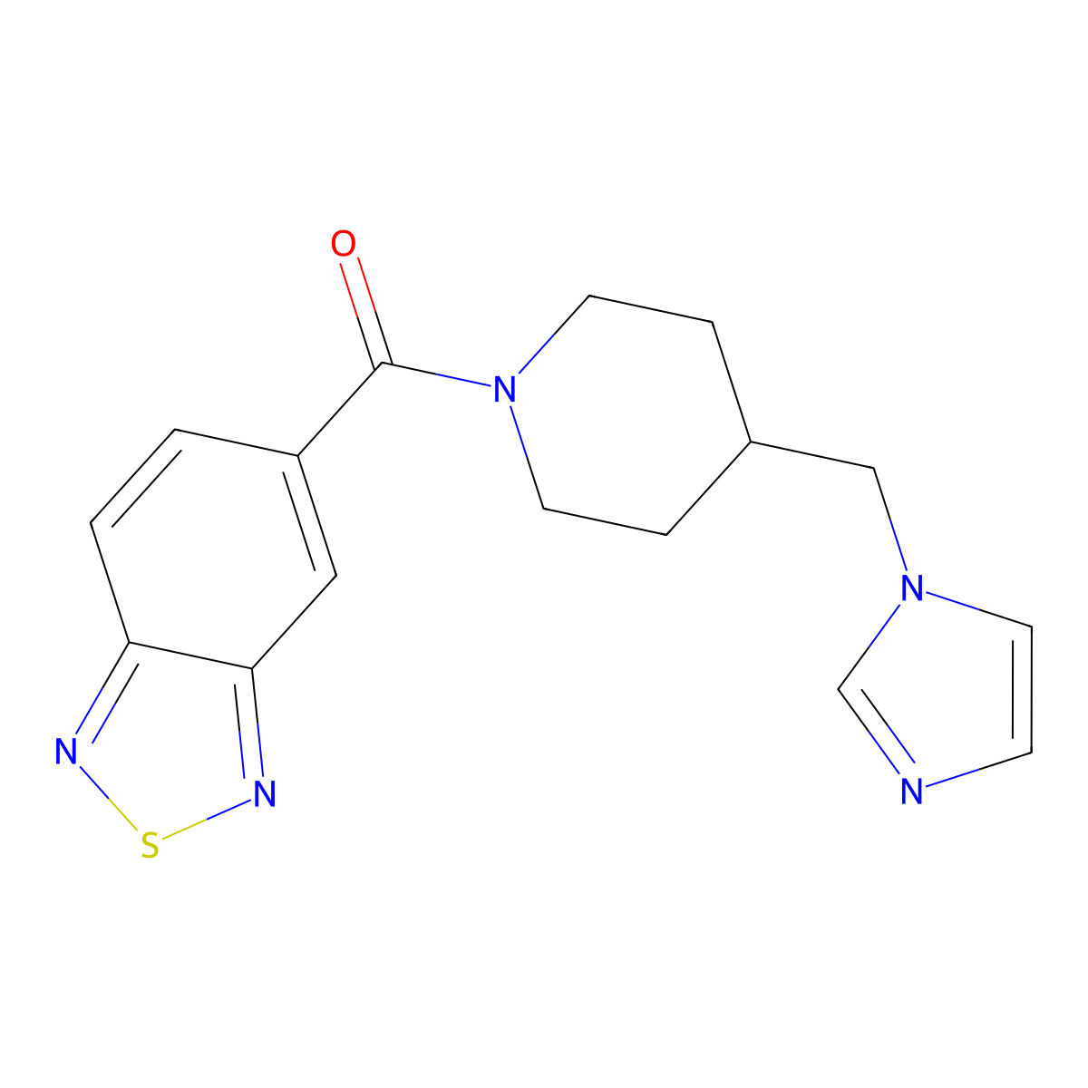 (4-((1H-imidazol-1-yl)methyl)piperidin-1-yl)(benzo[c][1,2,5]thiadiazol-5-yl)methanone molecular structure, CAS 1286727-02-3