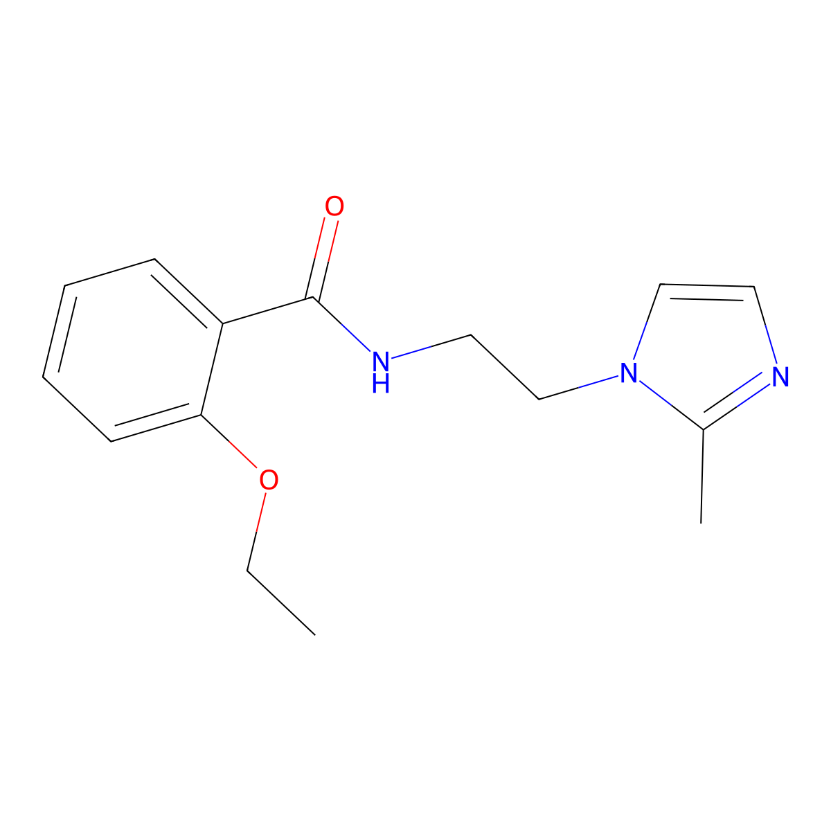 2-ethoxy-N-(2-(2-methyl-1H-imidazol-1-yl)ethyl)benzamide molecular structure, CAS 1286727-10-3