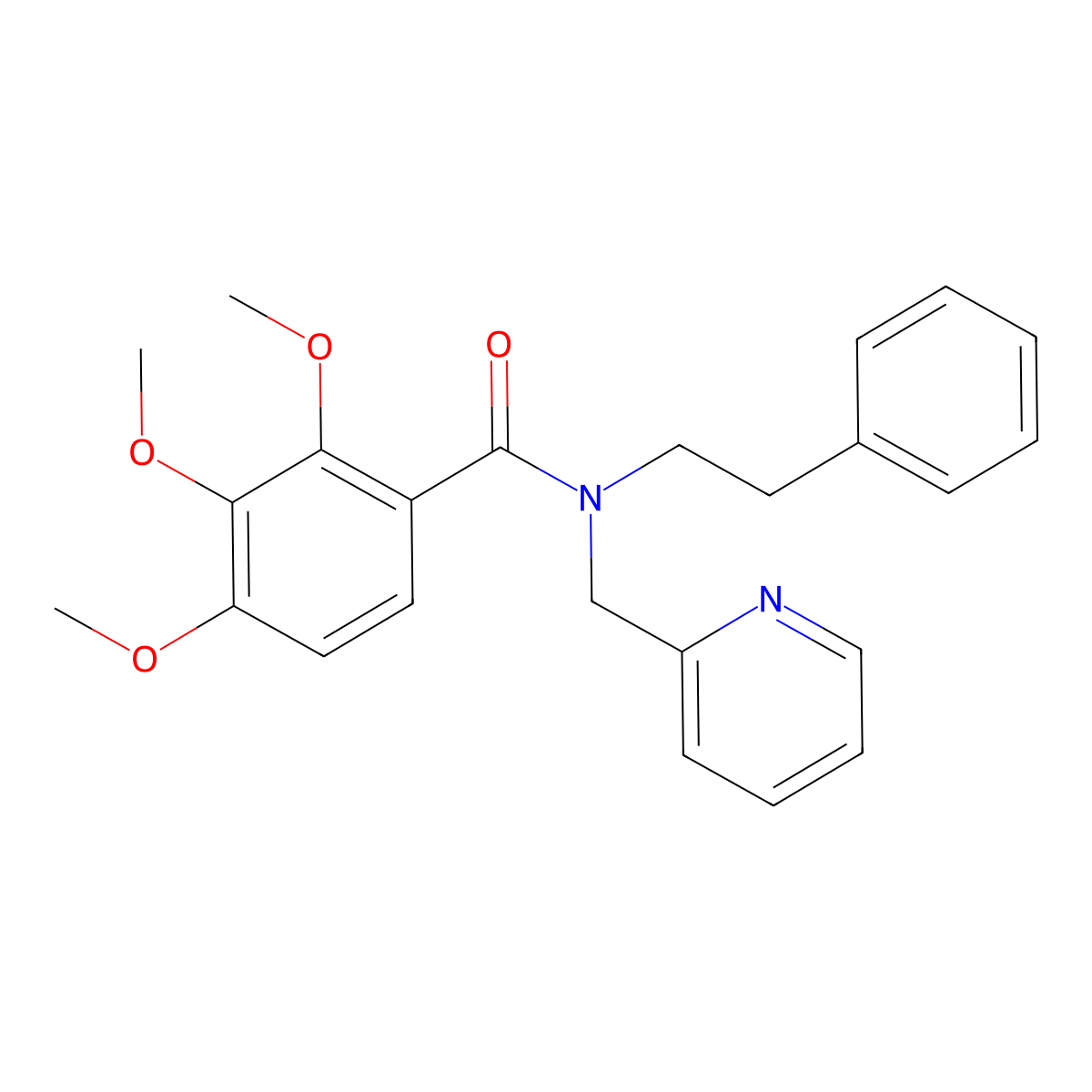 2,3,4-trimethoxy-N-phenethyl-N-(pyridin-2-ylmethyl)benzamide molecular structure, CAS 1286727-33-0