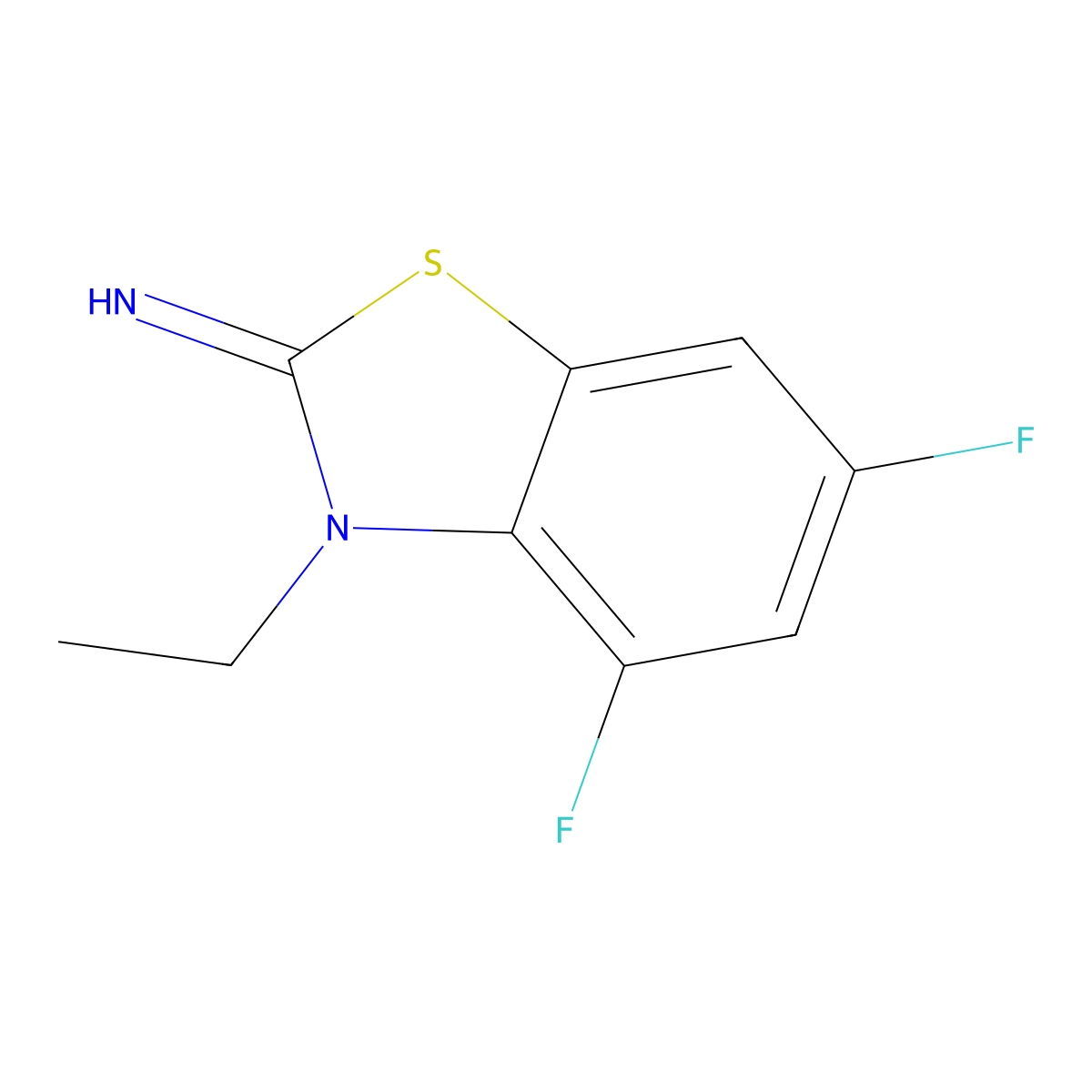 3-ethyl-4,6-difluorobenzo[d]thiazol-2(3H)-imine molecular structure, CAS 1286728-37-7