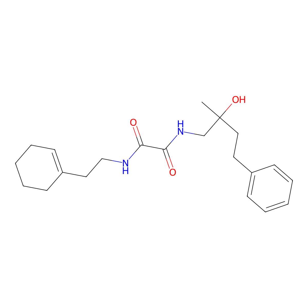 N1-(2-(cyclohex-1-en-1-yl)ethyl)-N2-(2-hydroxy-2-methyl-4-phenylbutyl)oxalamide molecular structure, CAS 1286728-57-1