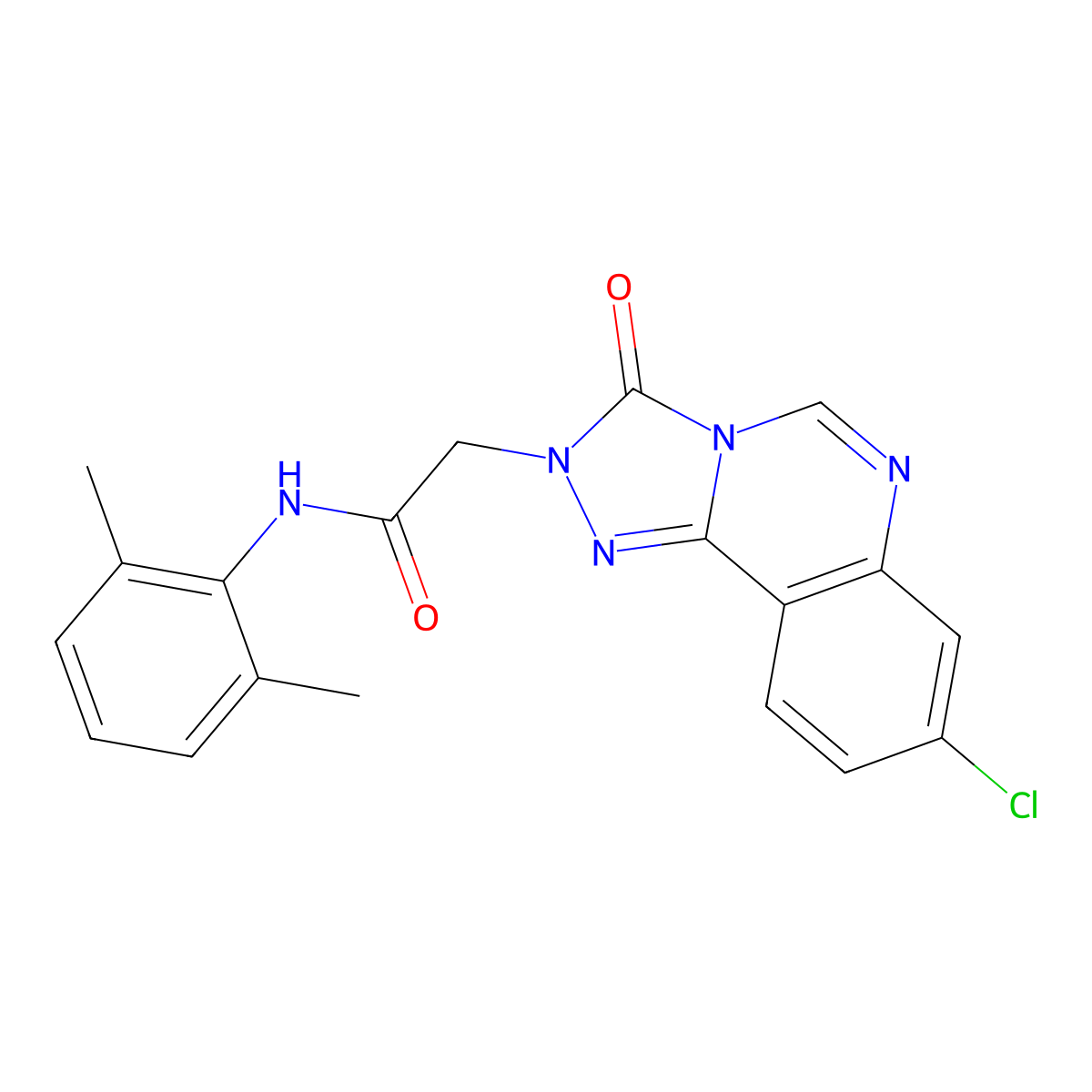 2-(8-chloro-3-oxo-[1,2,4]triazolo[4,3-c]quinazolin-2(3H)-yl)-N-(2,6-dimethylphenyl)acetamide molecular structure, CAS 1286732-43-1