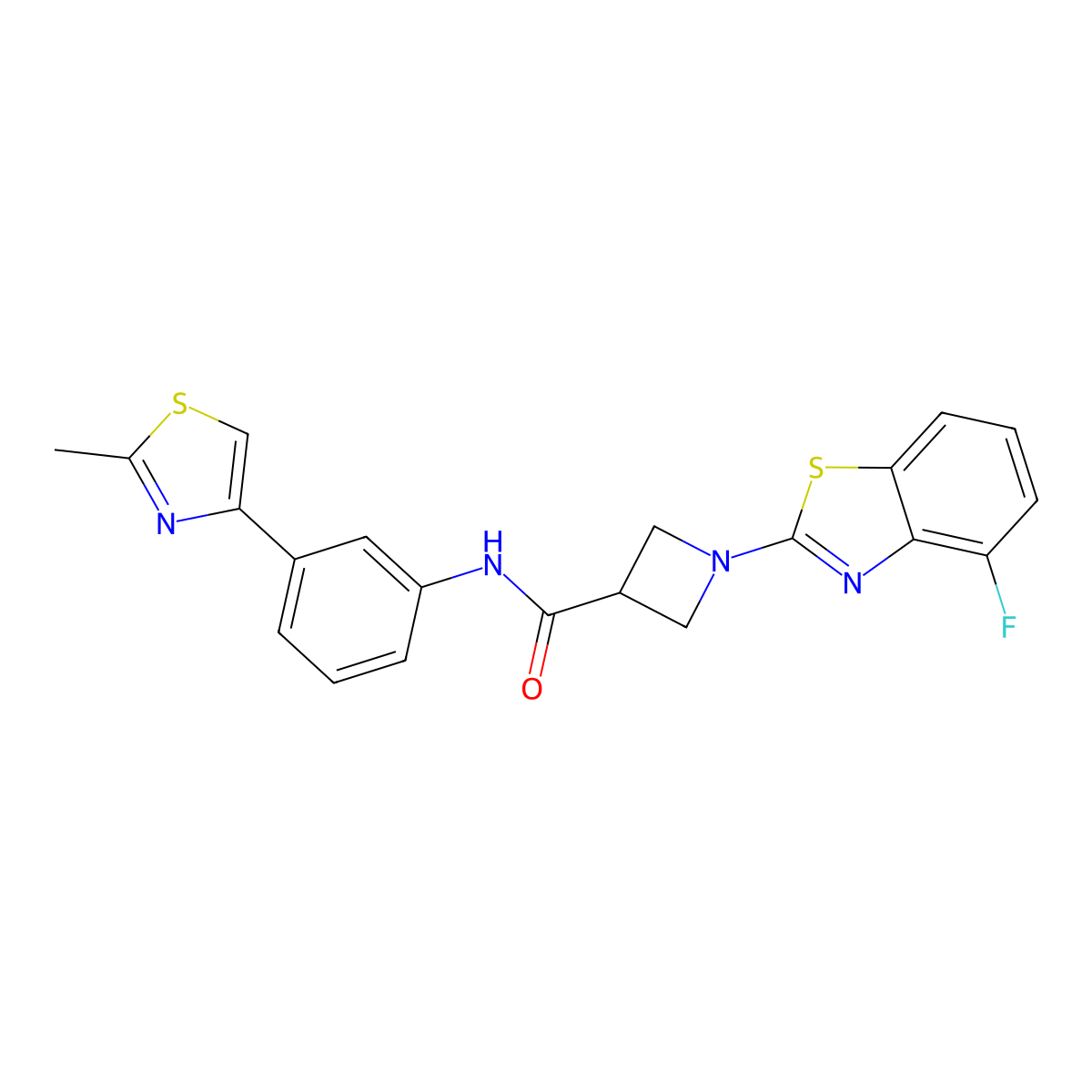 1-(4-fluorobenzo[d]thiazol-2-yl)-N-(3-(2-methylthiazol-4-yl)phenyl)azetidine-3-carboxamide molecular structure, CAS 1286732-59-9