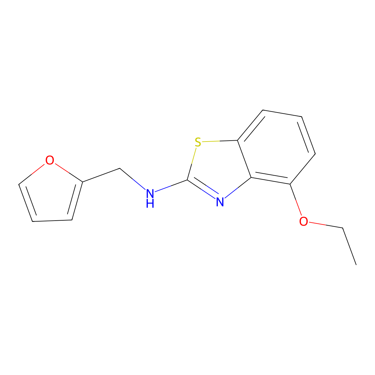 4-ethoxy-N-(furan-2-ylmethyl)benzo[d]thiazol-2-amine molecular structure, CAS 1286732-78-2