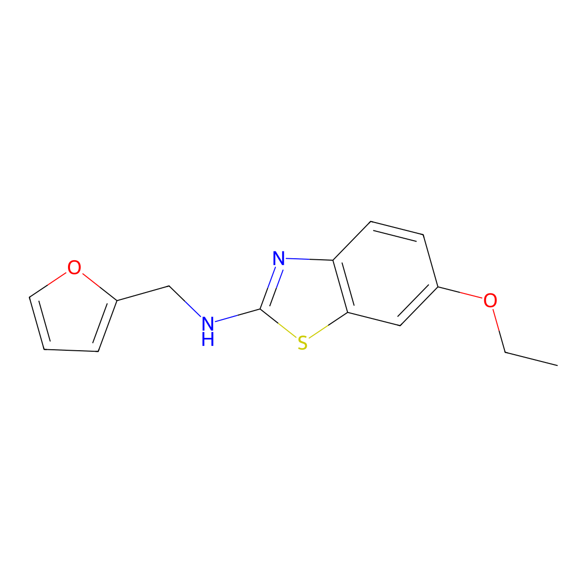 6-ethoxy-N-(furan-2-ylmethyl)benzo[d]thiazol-2-amine molecular structure, CAS 1286732-80-6