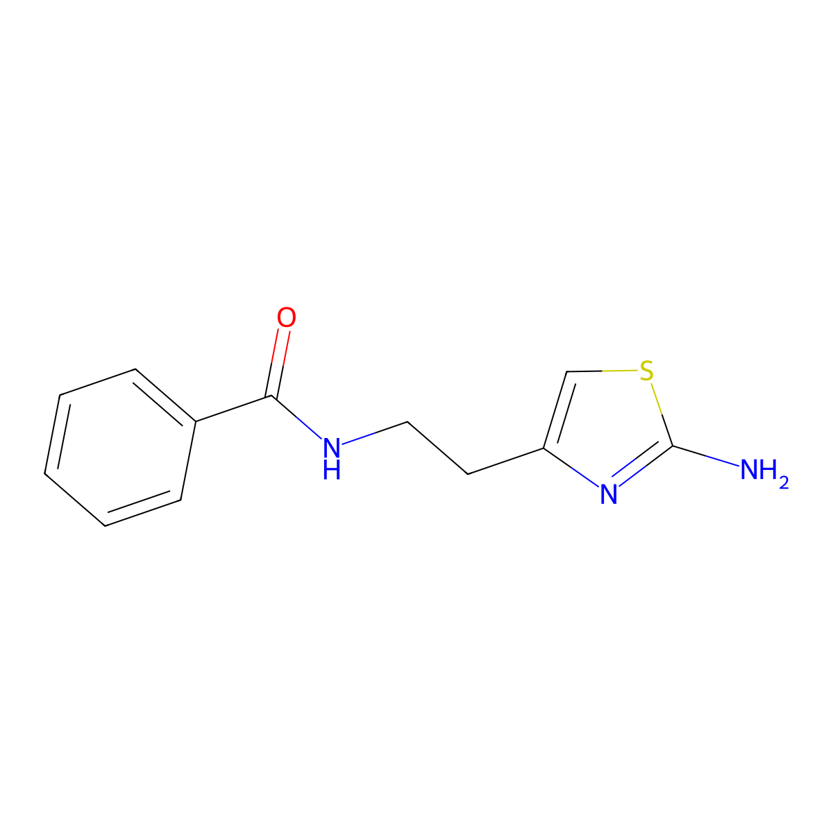N-(2-(2-aminothiazol-4-yl)ethyl)benzamide molecular structure, CAS 1286732-88-4