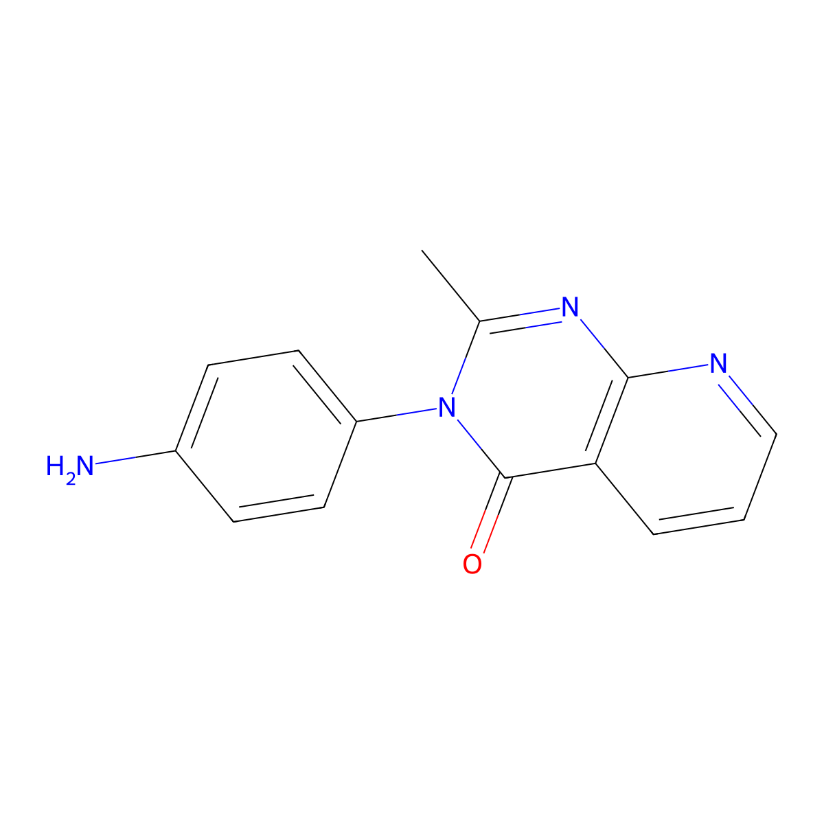 3-(4-aminophenyl)-2-methylpyrido[2,3-d]pyrimidin-4(3H)-one molecular structure, CAS 1286732-91-9