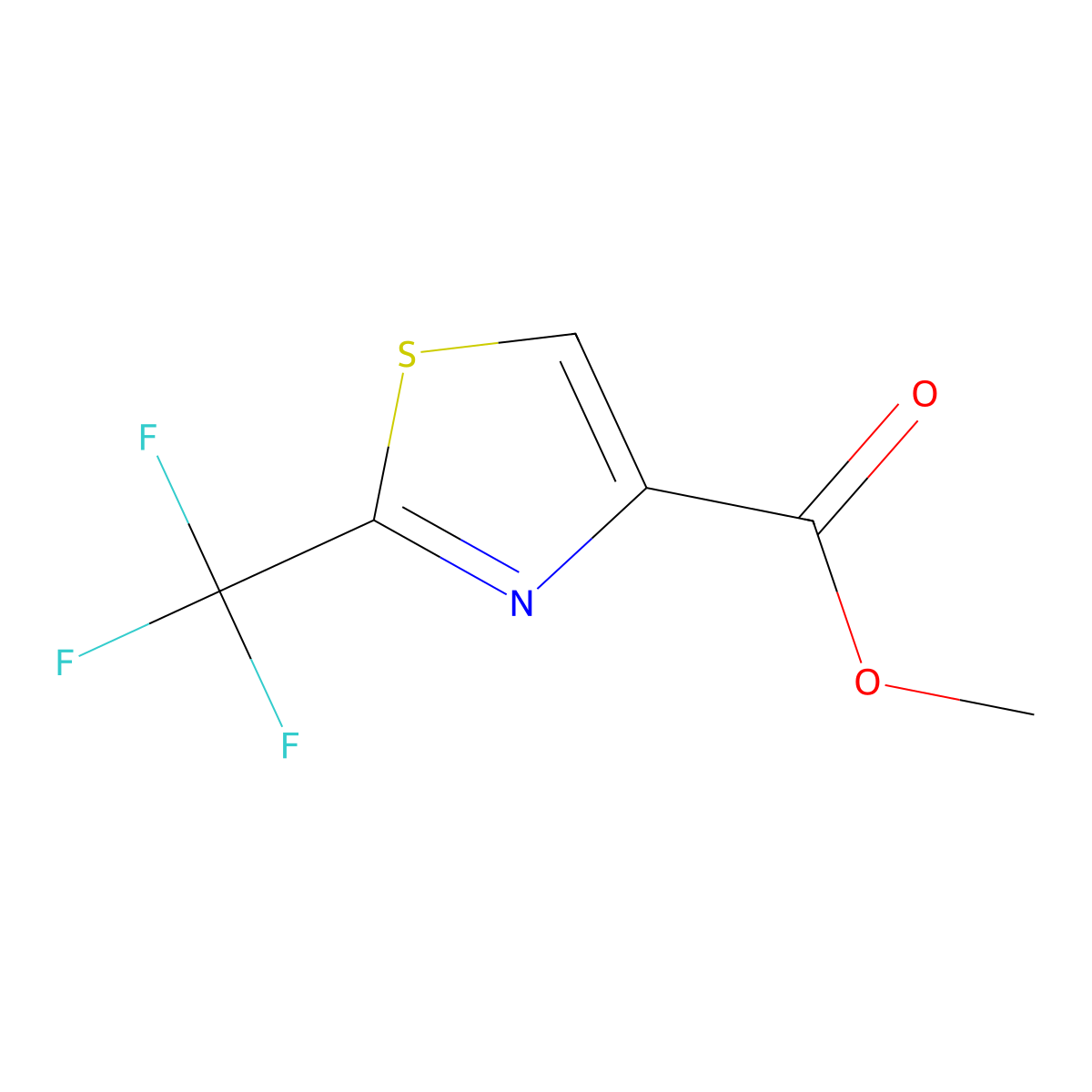 Methyl 2-(trifluoromethyl)thiazole-4-carboxylate molecular structure, CAS 1286734-79-9