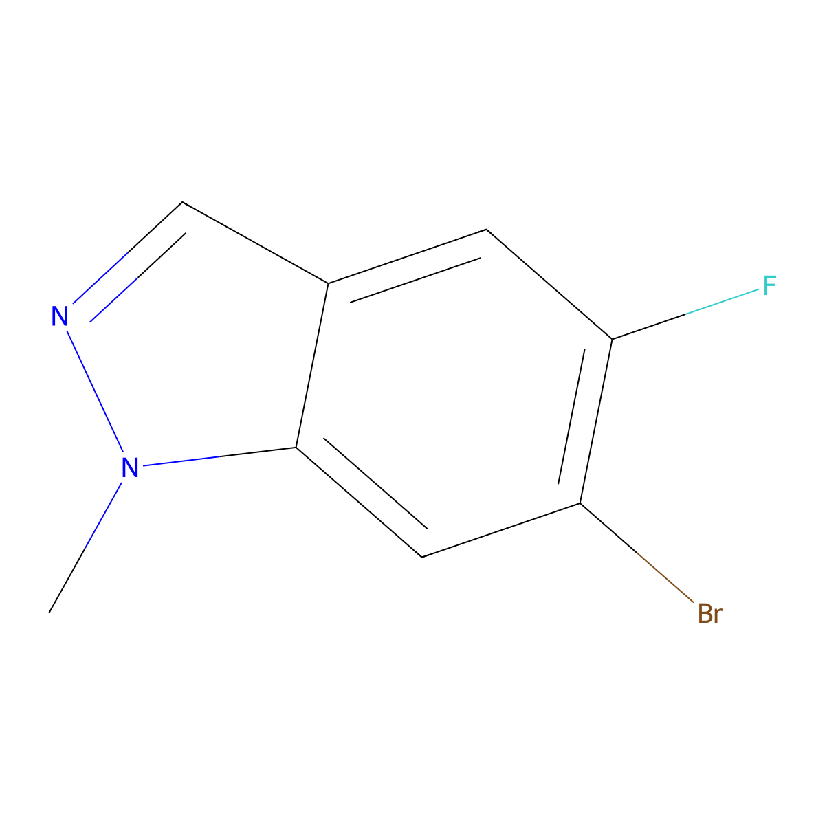6-Bromo-5-fluoro-1-methyl-1H-indazole molecular structure, CAS 1286734-86-8