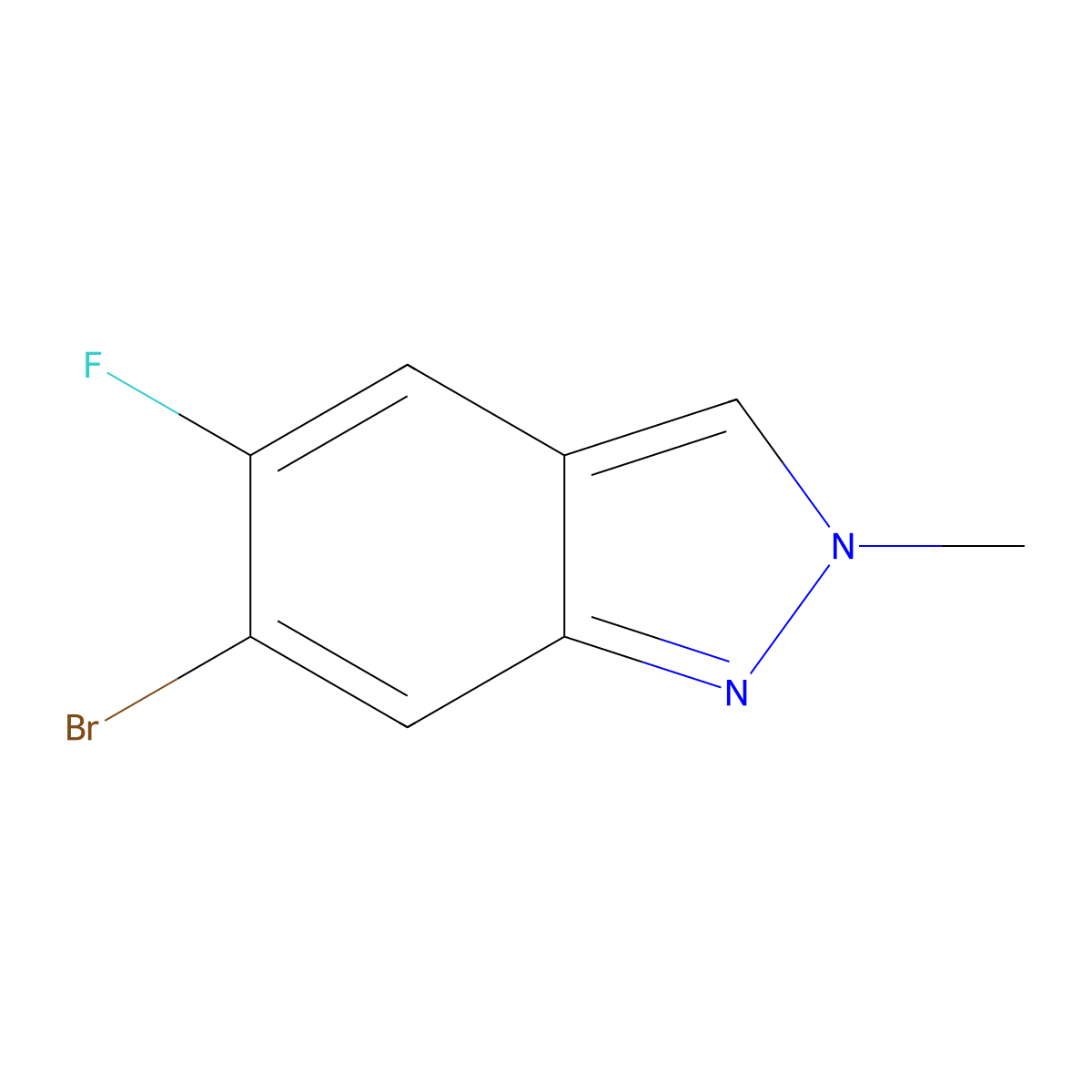 6-Bromo-5-fluoro-2-methyl-2H-indazole molecular structure, CAS 1286734-87-9