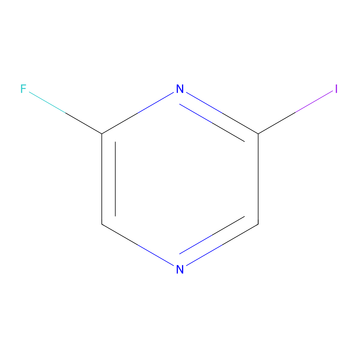 2-Fluoro-6-iodo-pyrazine molecular structure, CAS 1286744-13-5