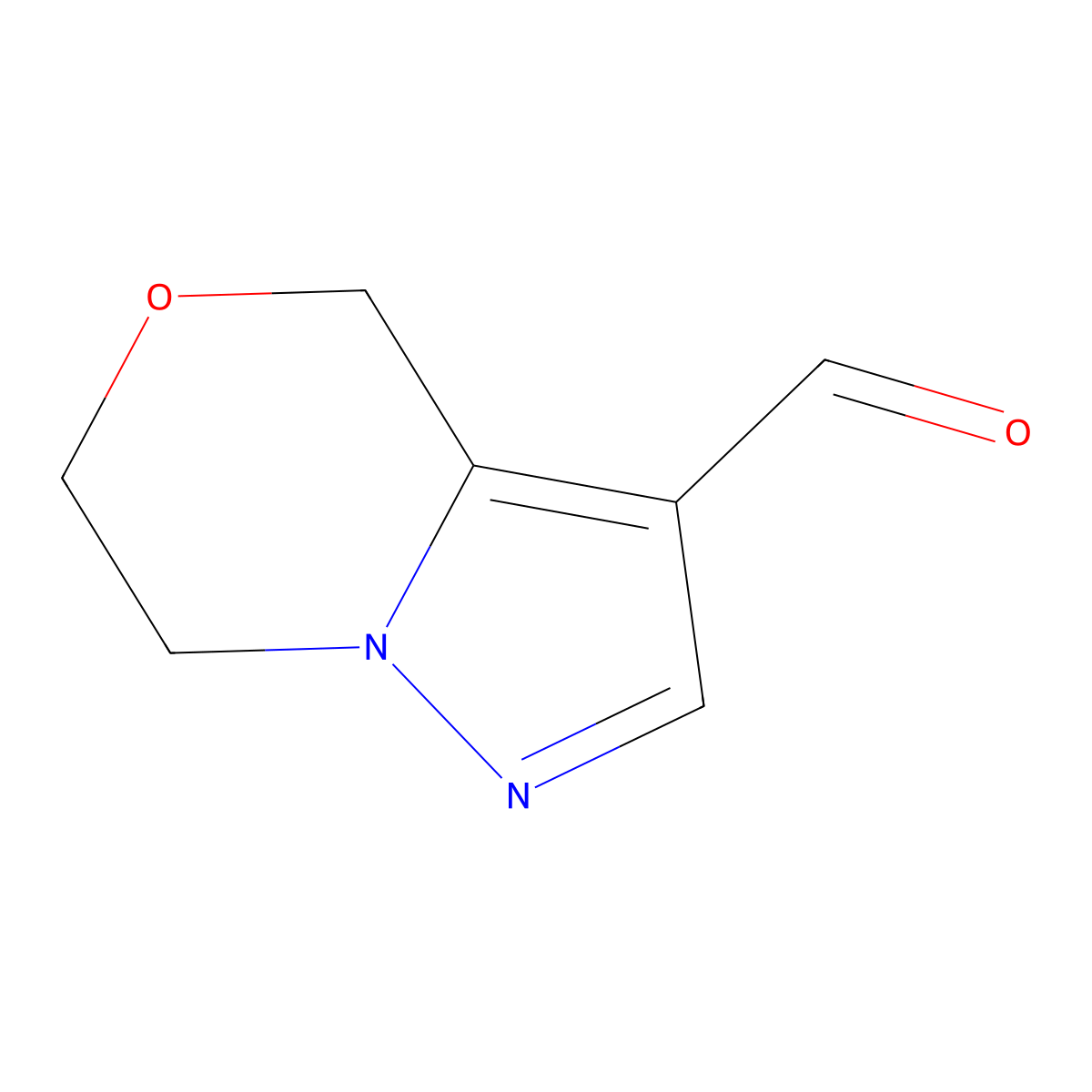 6,7-Dihydro-4H-pyrazolo[5,1-C][1,4]oxazine-3-carbaldehyde molecular structure, CAS 1286753-86-3