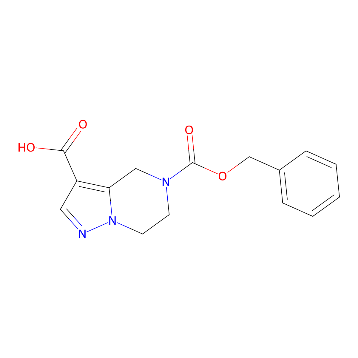 5-[(benzyloxy)carbonyl]-4H,5H,6H,7H-pyrazolo[1,5-a]pyrazine-3-carboxylic acid molecular structure, CAS 1286753-93-2
