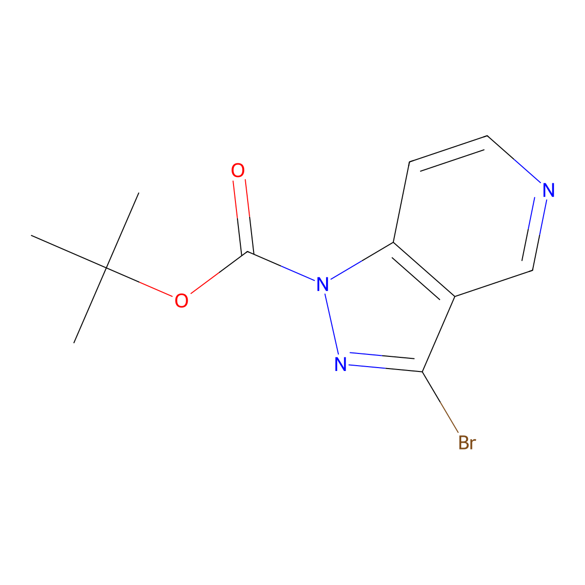 tert-Butyl 3-bromo-1H-pyrazolo[4,3-c]pyridine-1-carboxylate molecular structure, CAS 1286753-97-6