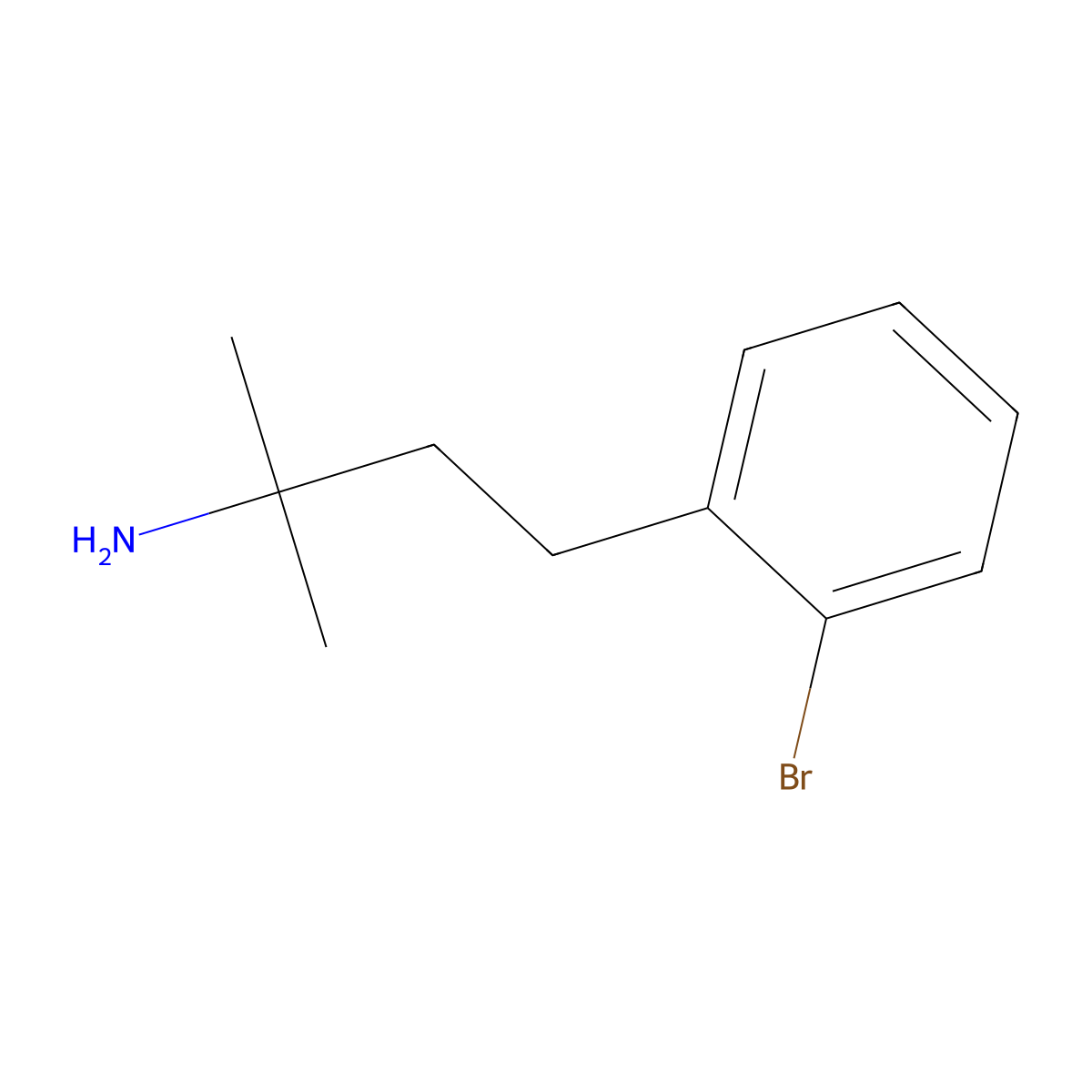 4-(2-Bromophenyl)-2-methylbutan-2-amine molecular structure, CAS 1286754-04-8