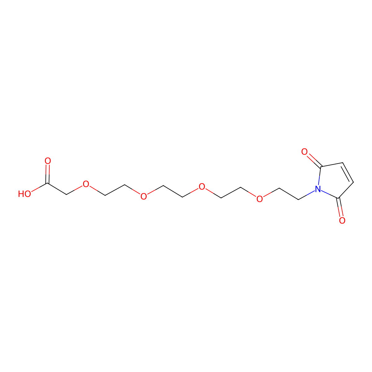 Mal-PEG4-CH2COOH molecular structure, CAS 1286754-10-6