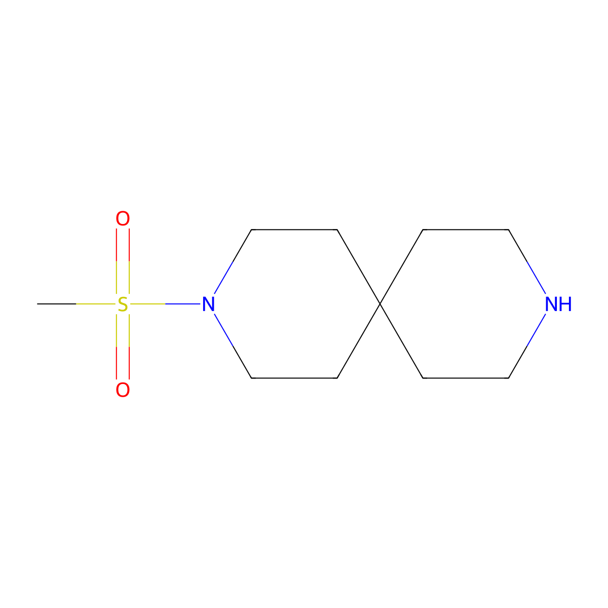 3-(Methylsulfonyl)-3,9-diazaspiro[5.5]undecane molecular structure, CAS 1286754-13-9