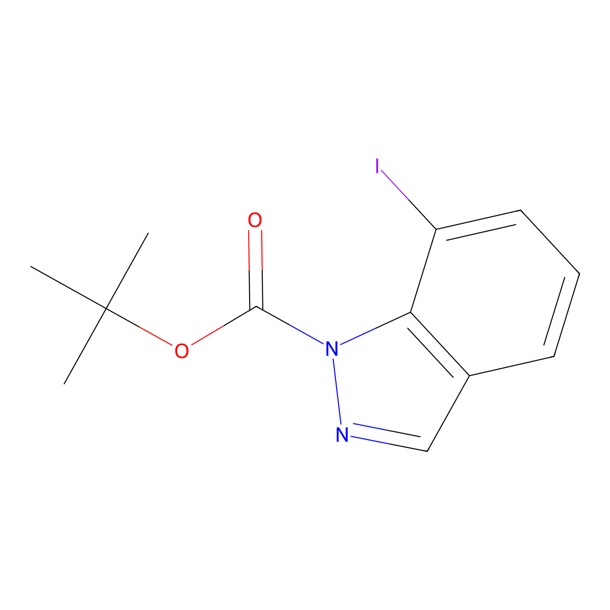 tert-Butyl 7-iodo-1H-indazole-1-carboxylate molecular structure, CAS 1286754-19-5